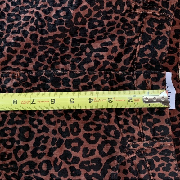 Corduroy LOFT leopard print pants NWOT SZ 31/12 jeans winter pants - Picture 5 of 9